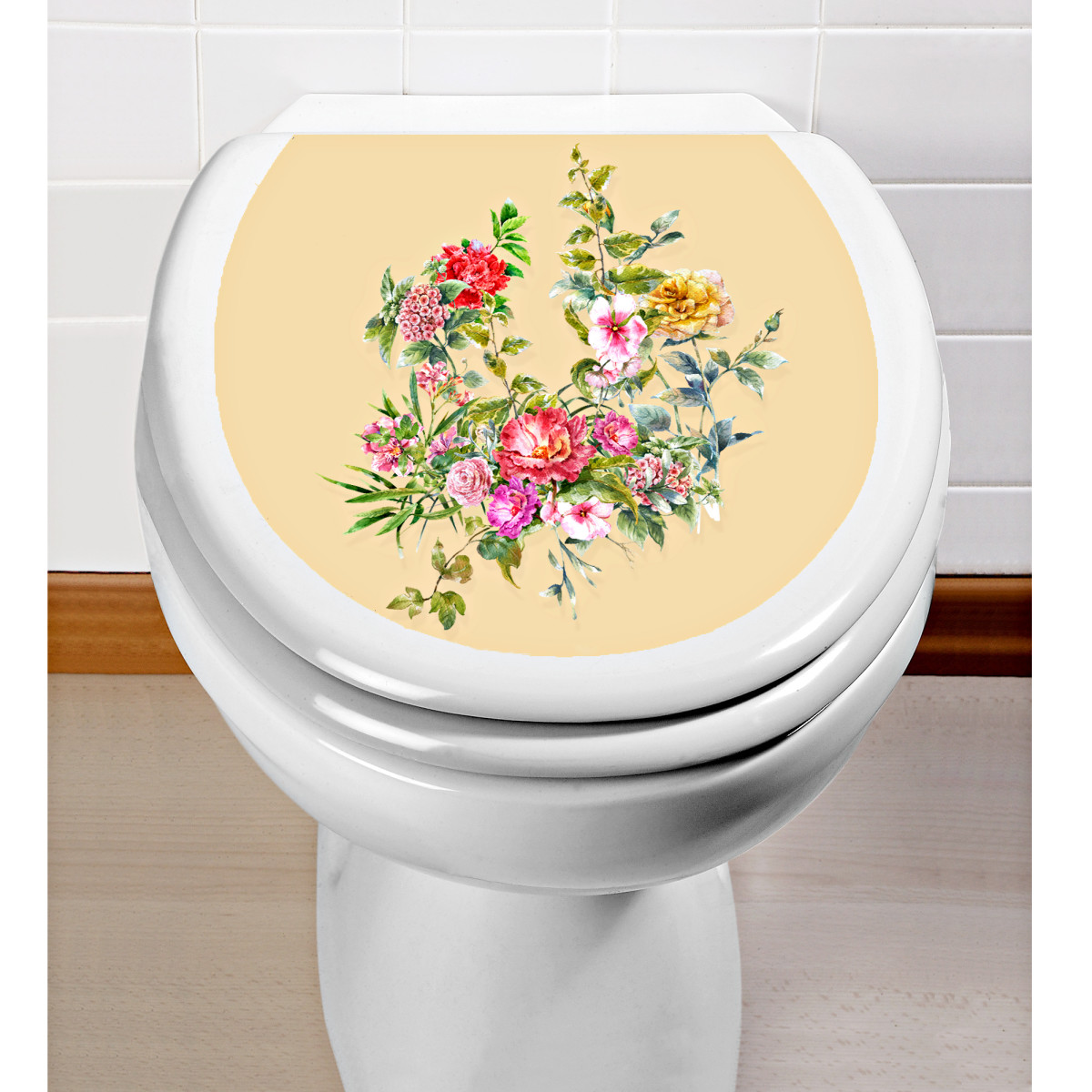 Magnet 3Pagen Samolepka na víko WC "Květy"